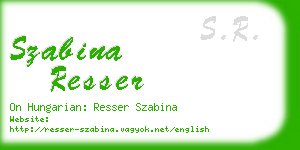 szabina resser business card